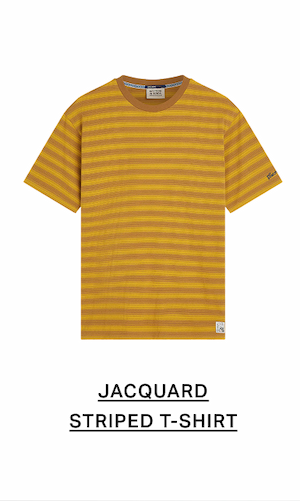 Jacquard Striped Relaxed-Fit T-Shirt