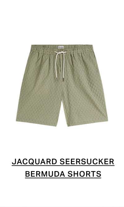 Jacquard Seersucker Bermuda Shorts