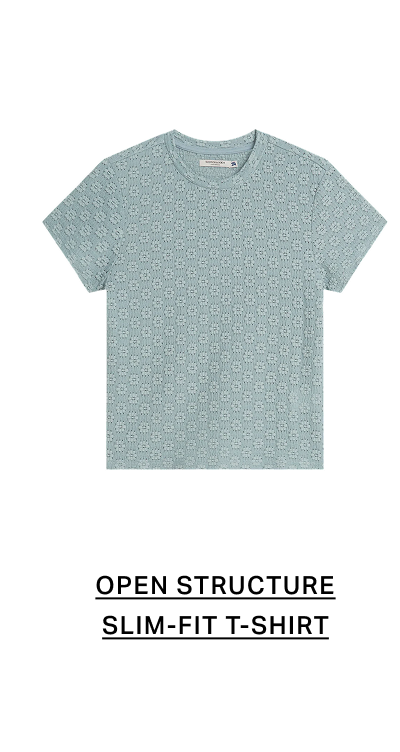 Open Structure Slim-Fit T-Shirt