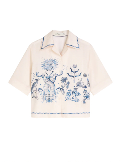 Scotch & Soda x Royal Delft Printed Short-Sleeved Camp Shirt