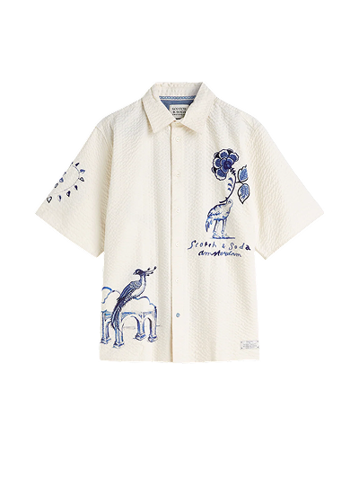Scotch & Soda x Royal Delft Relaxed Short-Sleeved Shirt
