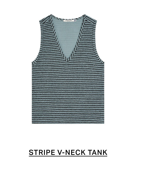Stripe V-Neck Tank