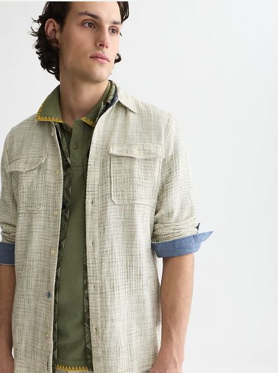 Melange Waffle Regular-Fit Shirt