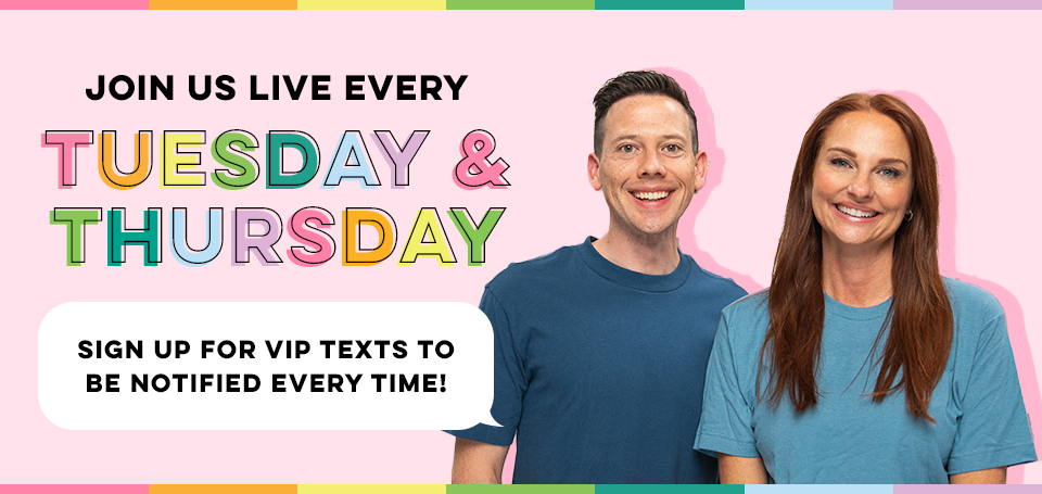 Join us Live Every Tuesday & Thursday! Sign up for VIP Texts to be notified every time!