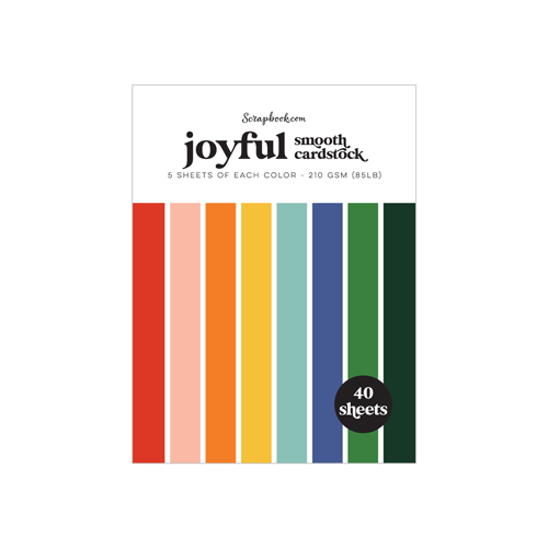 Scrapbook.com - Joyful - Smooth Cardstock Paper Pad - 6x8 - 40 Sheets