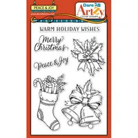 Dare 2B Artzy - Clear Photopolymer Stamps - Peace And Joy