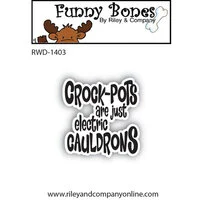 Riley and Company - Funny Bones Collection - Clear Photopolymer Stamps - Electric Cauldrons