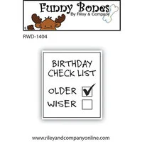 Riley and Company - Funny Bones Collection - Clear Photopolymer Stamps - Birthday Check List