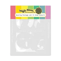 Waffle Flower Crafts - Nesting Postage Collage Collection - Stencils - Let It Snow