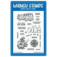 Whimsy Stamps - Clear Photopolymer Stamps - Firefighter