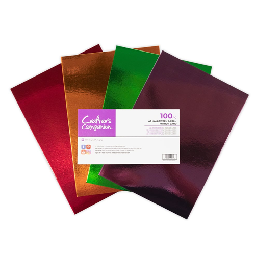 Crafter's Companion - A5 Mirror Card Pack - Halloween And Fall