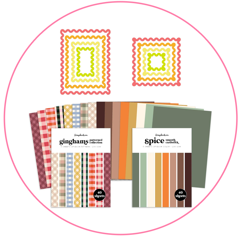 Scrapbook.com - Autumn Rickrack Bundle - Paper and Dies