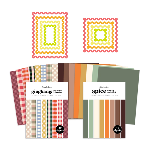 Scrapbook.com - Autumn Rickrack Bundle - Paper and Dies
