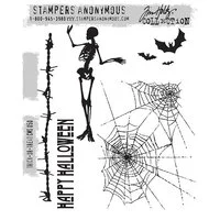 Stampers Anonymous - Tim Holtz - Cling Mounted Rubber Stamp Set - Trick-or-Treat