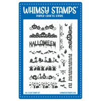 Whimsy Stamps - Clear Photopolymer Stamp Set - Halloween Bitty Borders