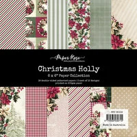 Paper Rose - Christmas Holly Collection - 6 x 6 Paper Pack