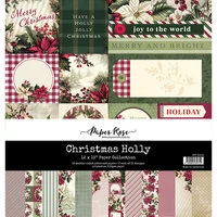 Paper Rose - Christmas Holly Collection - 12 x 12 Paper Pack
