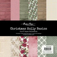 Paper Rose - Christmas Holly Collection - 6 x 6 Paper Pack - Basics