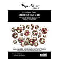 Paper Rose - Christmas Holly Collection - Embossed Die Cut