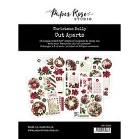 Paper Rose - Christmas Holly Collection - Cut Aparts