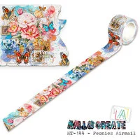 AALL and Create - Colourburst Botanicals Collection - Layer-It-Up - Washi Tape - Peonies Airmail
