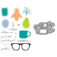 LDRS Creative - Cozy Corners Collection - Die and Clear Photopolymer Stamp Set - Fuzzy Wuzzies