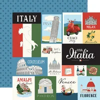 Carta Bella Paper - Italy Collection - 12 x 12 Double Sided Paper - Multi Journaling Cards