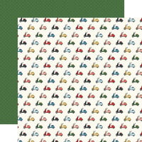 Carta Bella Paper - Italy Collection - 12 x 12 Double Sided Paper - Rainbow Of Vespas