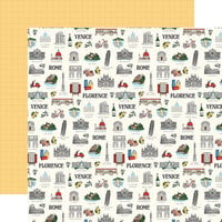 Carta Bella Paper - Italy Collection - 12 x 12 Double Sided Paper - Must See Italy Spots