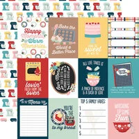 Echo Park - Mom's Kitchen Collection - 12 x 12 Double Sided Paper - 3 x 4 Journaling Cards