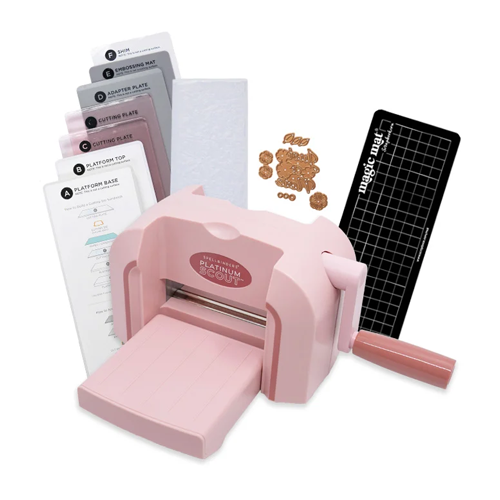 Spellbinders - Platinum Scout Die Cutting Machine - Rose Quartz - Slim Magic Mat Bundle