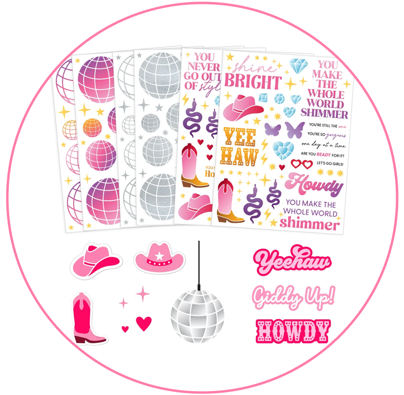 Scrapbook.com - Howdy Disco Bundle - Dies and Rub-Ons
