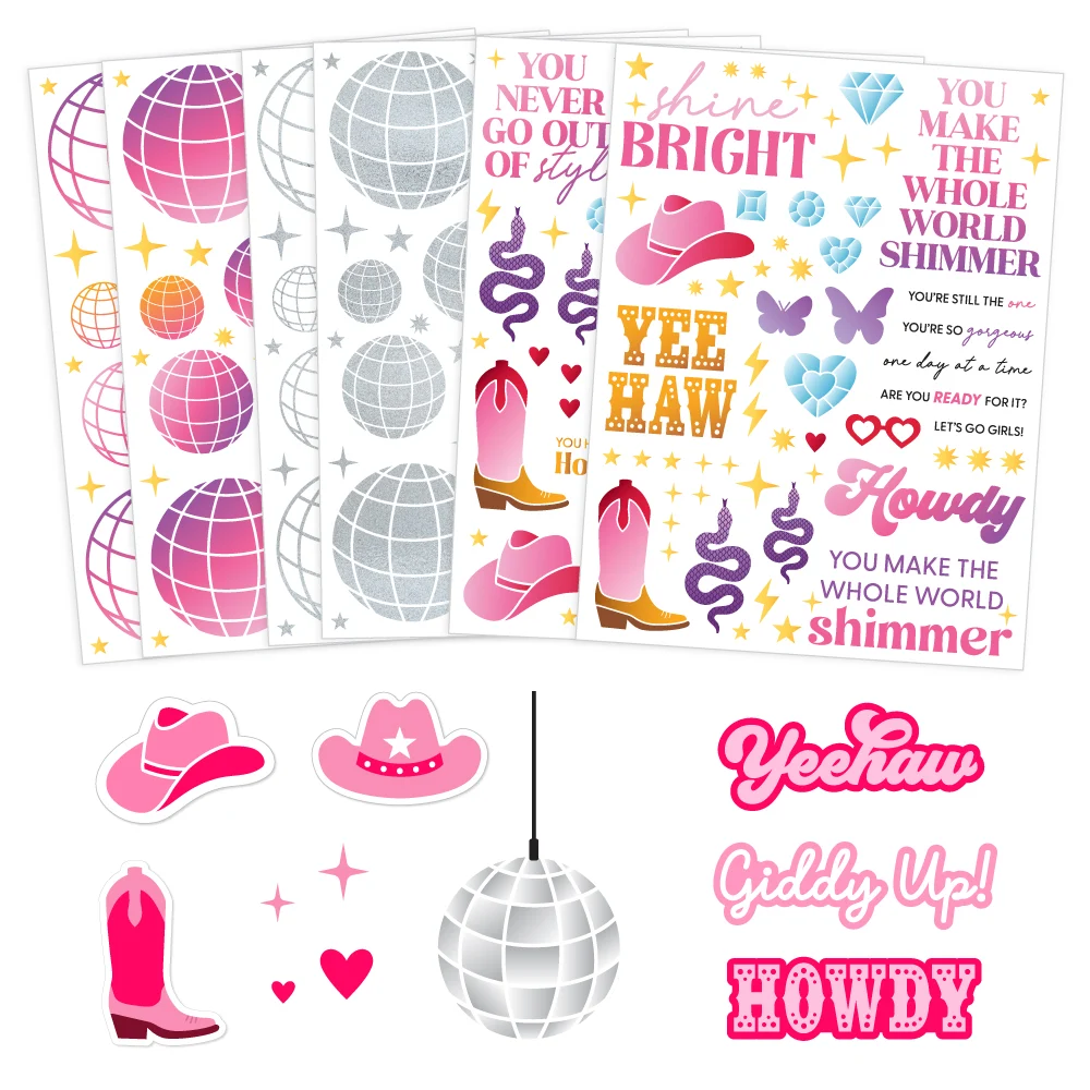 Scrapbook.com - Howdy Disco Bundle - Dies and Rub-Ons