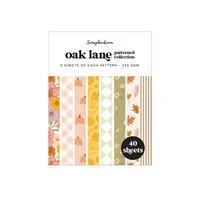 Scrapbook.com - Oak Lane - Patterned Cardstock Paper Pad - Double Sided - A2 - 4.25 x 5.5 - 40 Sheets