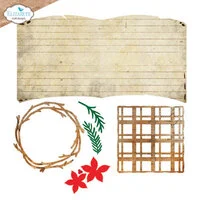 Elizabeth Craft Designs - Golden Season Collection - Dies - Book Of Christmas Square