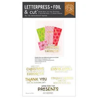 Hero Arts - Best Gift Ever Collection - Letterpress And Foil Plate And Die Set - Here for the Presents