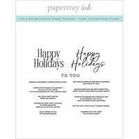 Papertrey Ink - Clear Photopolymer Stamps - This Is Big Sentiments - Happy Holidays