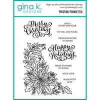 Gina K Designs - Clear Photopolymer Stamps - Pristine Poinsettia