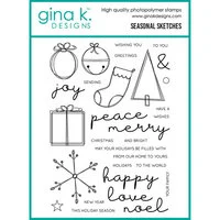 Gina K Designs - Clear Photopolymer Stamps - Seasonal Sketches