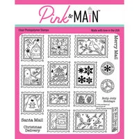Pink and Main - Clear Photopolymer Stamps - Winter Postage