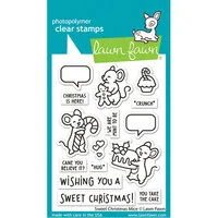 Lawn Fawn - Clear Photopolymer Stamps - Sweet Christmas Mice