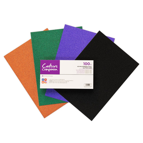 Crafter's Companion - A5 Glitter Card Pack - Halloween And Fall