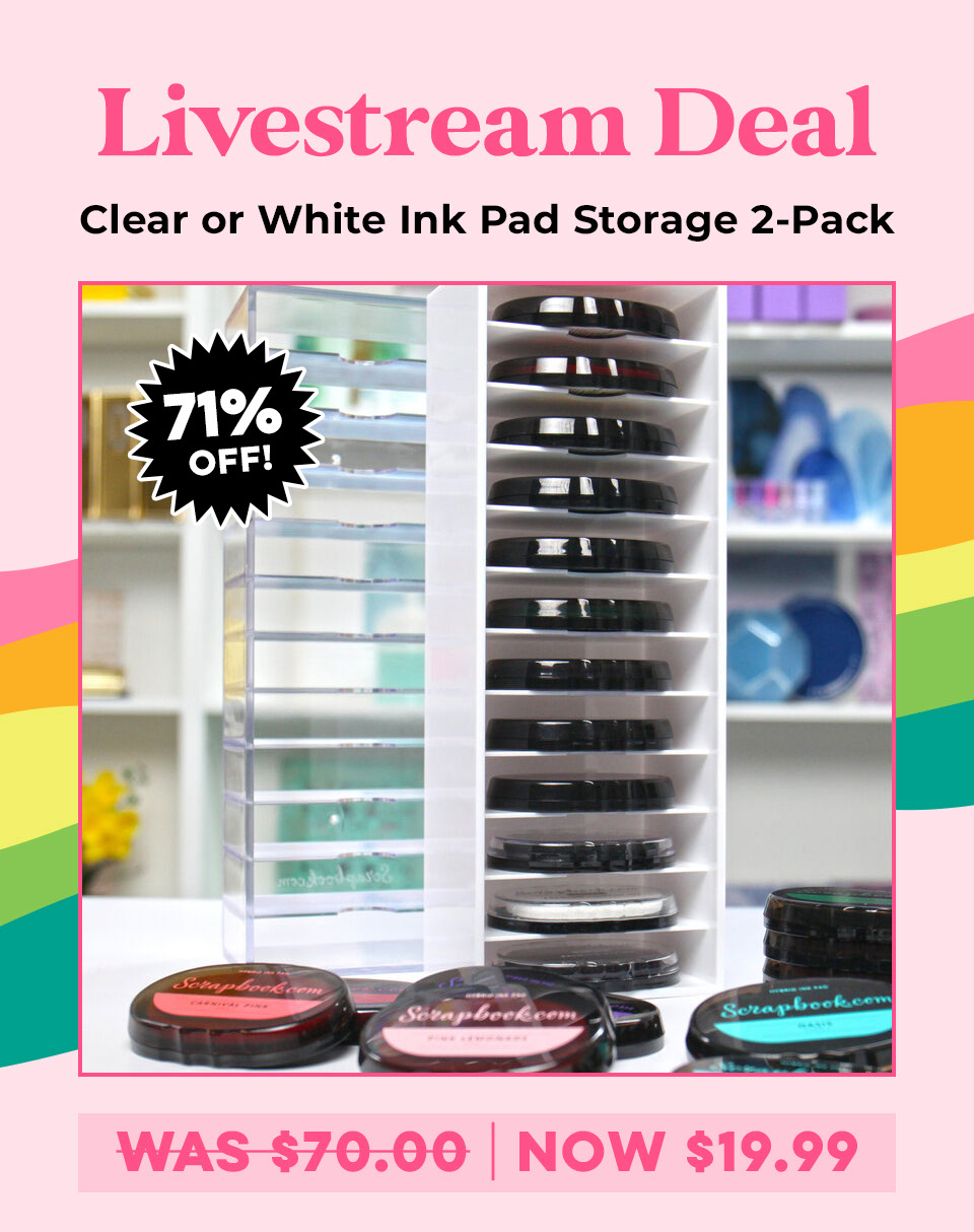 Livestream Deal Clear or White Ink Pad Storage 2-Pack Was $70.00, Now $19.99!