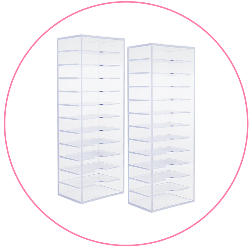 Scrapbook.com - Ink Pad Storage - Clear - 2 Pack