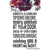 Colorado Craft Company - Clear Photopolymer Stamps - Savvy Sentiments - Halloween Quick Card