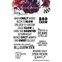 Colorado Craft Company - Clear Photopolymer Stamps - Savvy Sentiments - Halloween Sayings