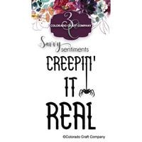 Colorado Craft Company - Clear Photopolymer Stamps - Savvy Sentiments - Creepin' It Real Mini