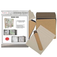 CrafTreat - Scrapbook Blanks - 6 x 6 Basic Album - Black And Kraft