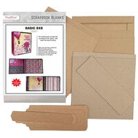 CrafTreat - Scrapbook Blanks - 8 x 8 Basic Album - Kraft