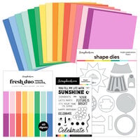 Scrapbook.com - Bright Celebrations Bundle - Dies, Paper, Stamps